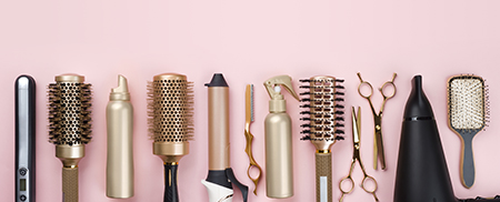 various hair styling tools